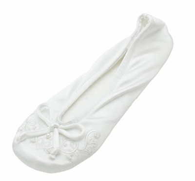 isotoner women's satin ballerina slippers